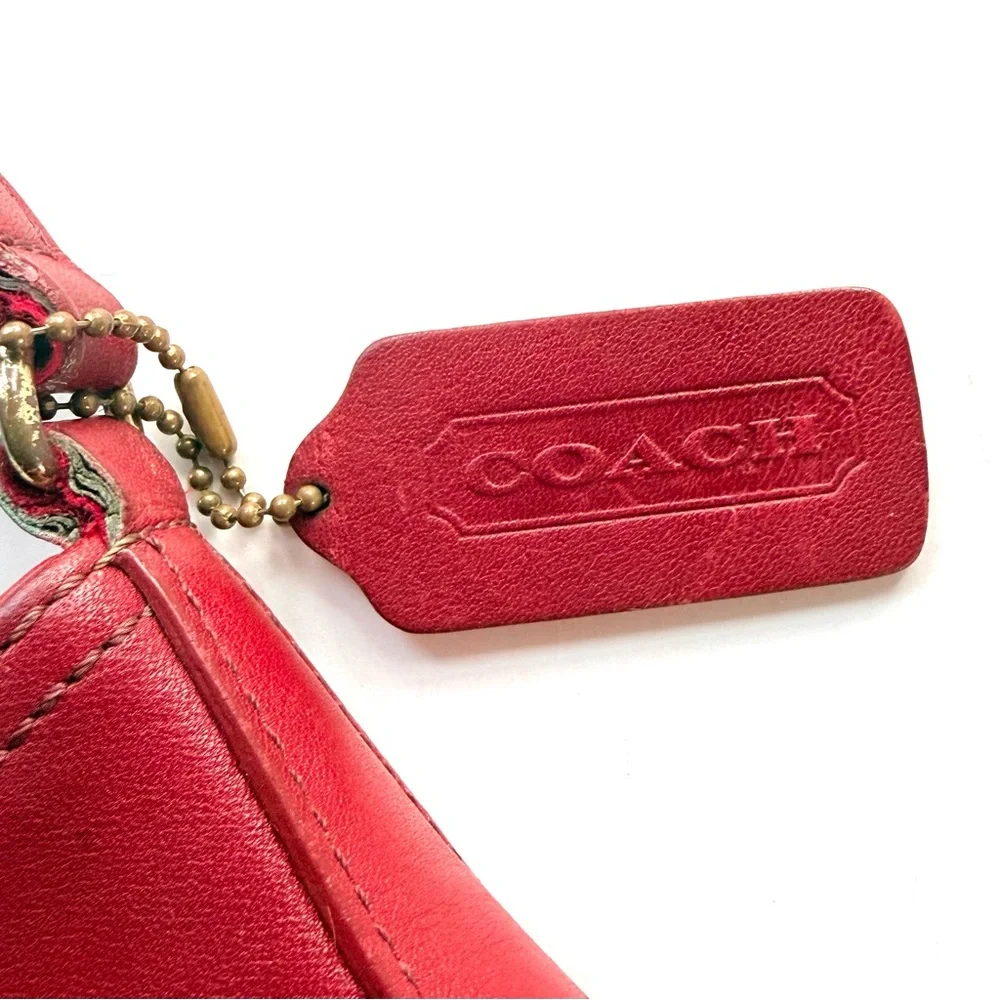 Vintage Y2K Coach Legacy West Demi Shoulder Bag 9295 Red Glovetanned Leather